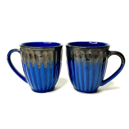 Banjara Market | Blue Dripping Mugs (Set of 2)