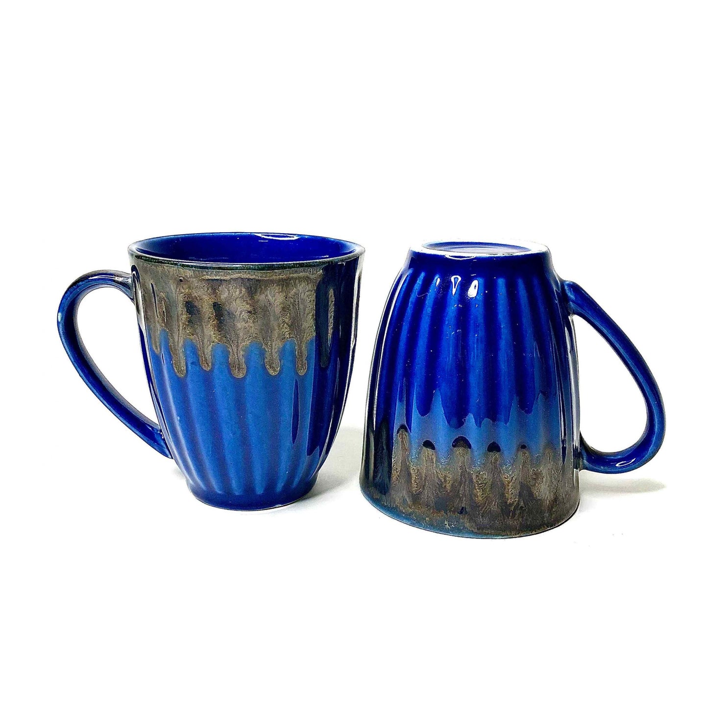 Banjara Market | Blue Dripping Mugs (Set of 2)