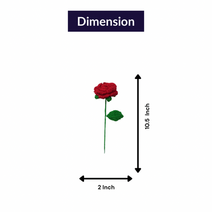 Handcrafted Red Crochet Rose – Forever Flower Décor | ArteCasa