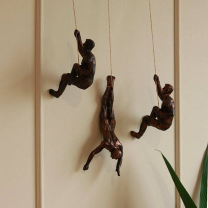 The Climbing crew Wall Hanging (Set of 3)-Copper