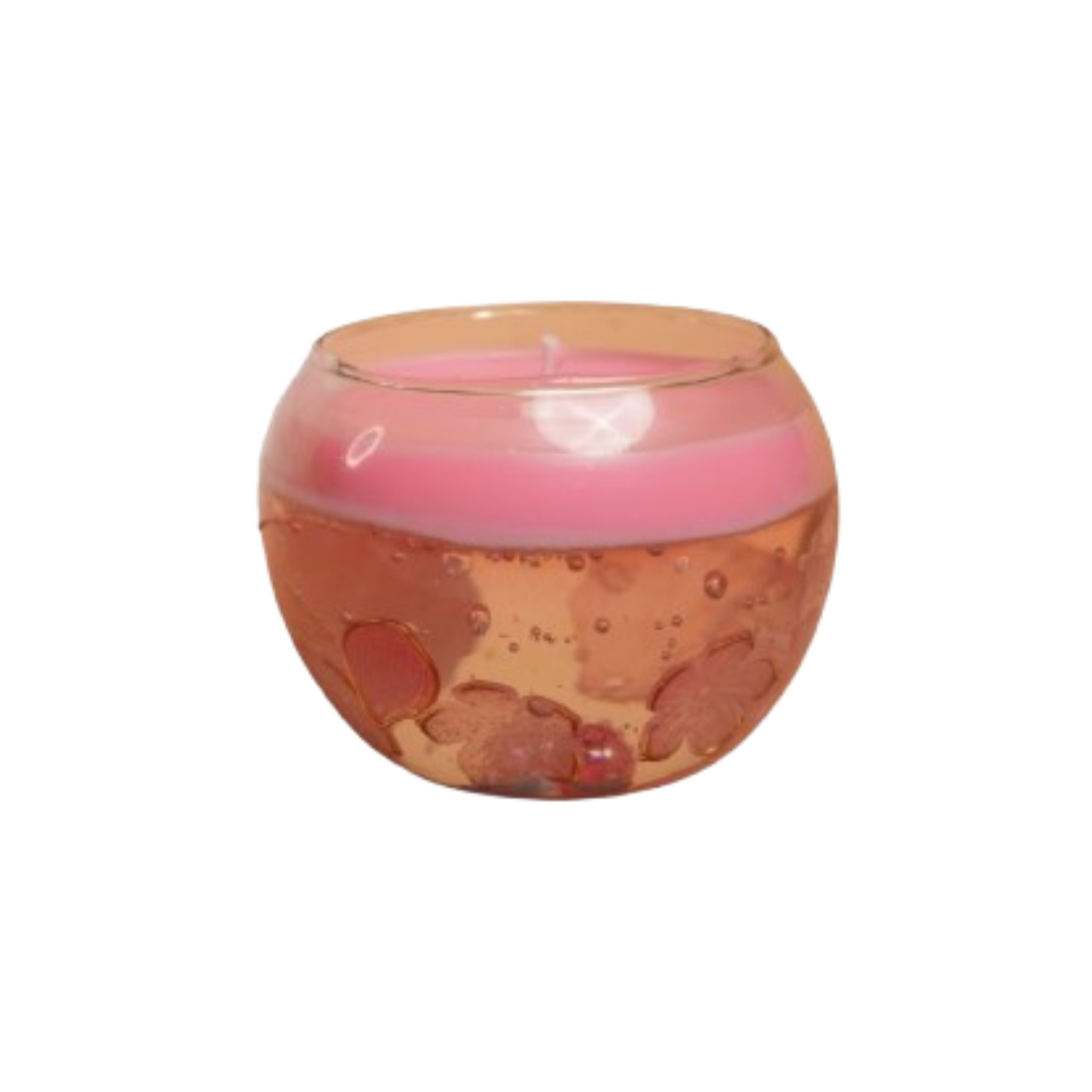 Blush Glow Candle – Soft Pink Floral Candle | Artecasa