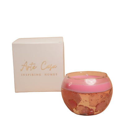 Blush Glow Candle – Soft Pink Floral Candle | Artecasa