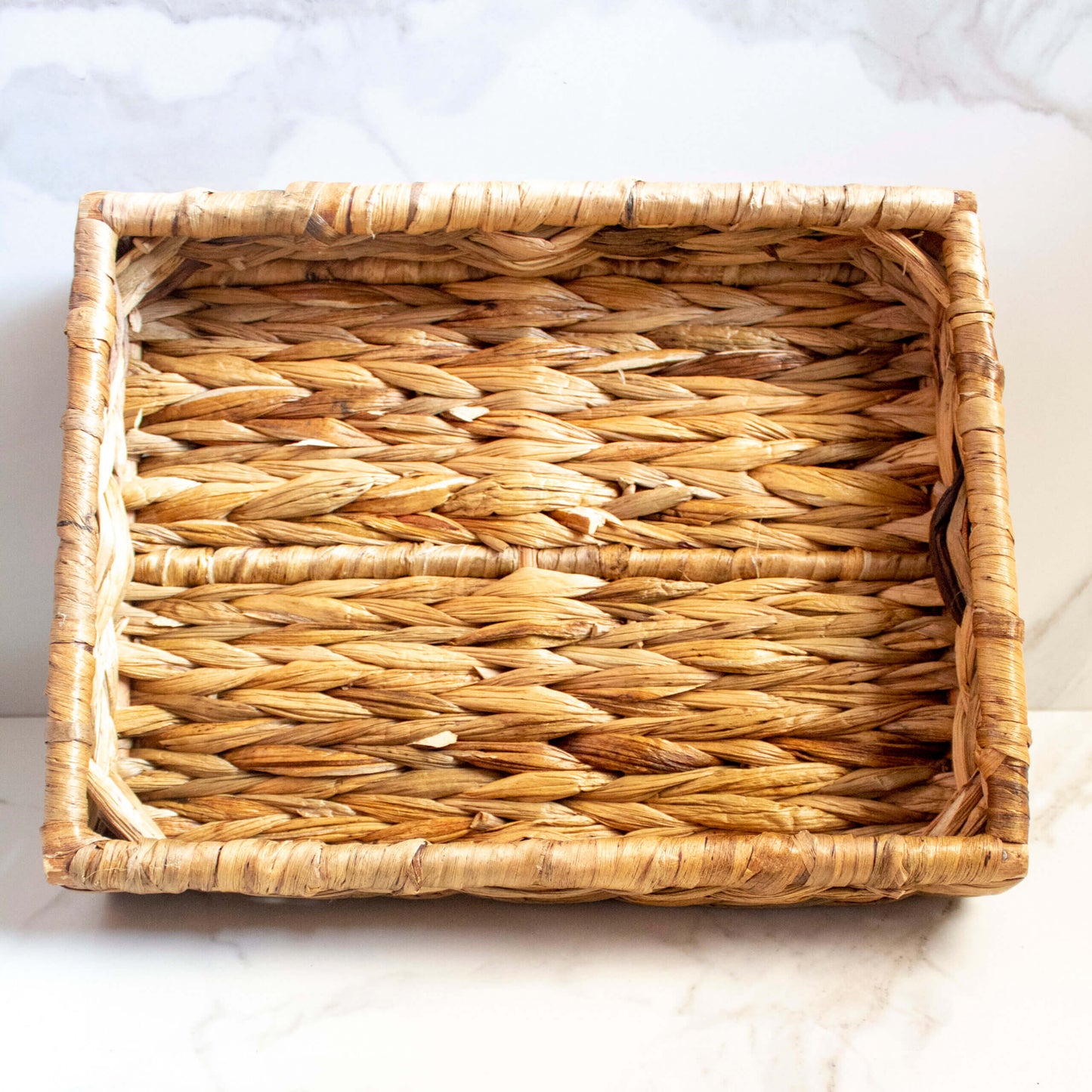 Handcrafted Quadrangle Tray | Byora Homes | Water Hyacinth