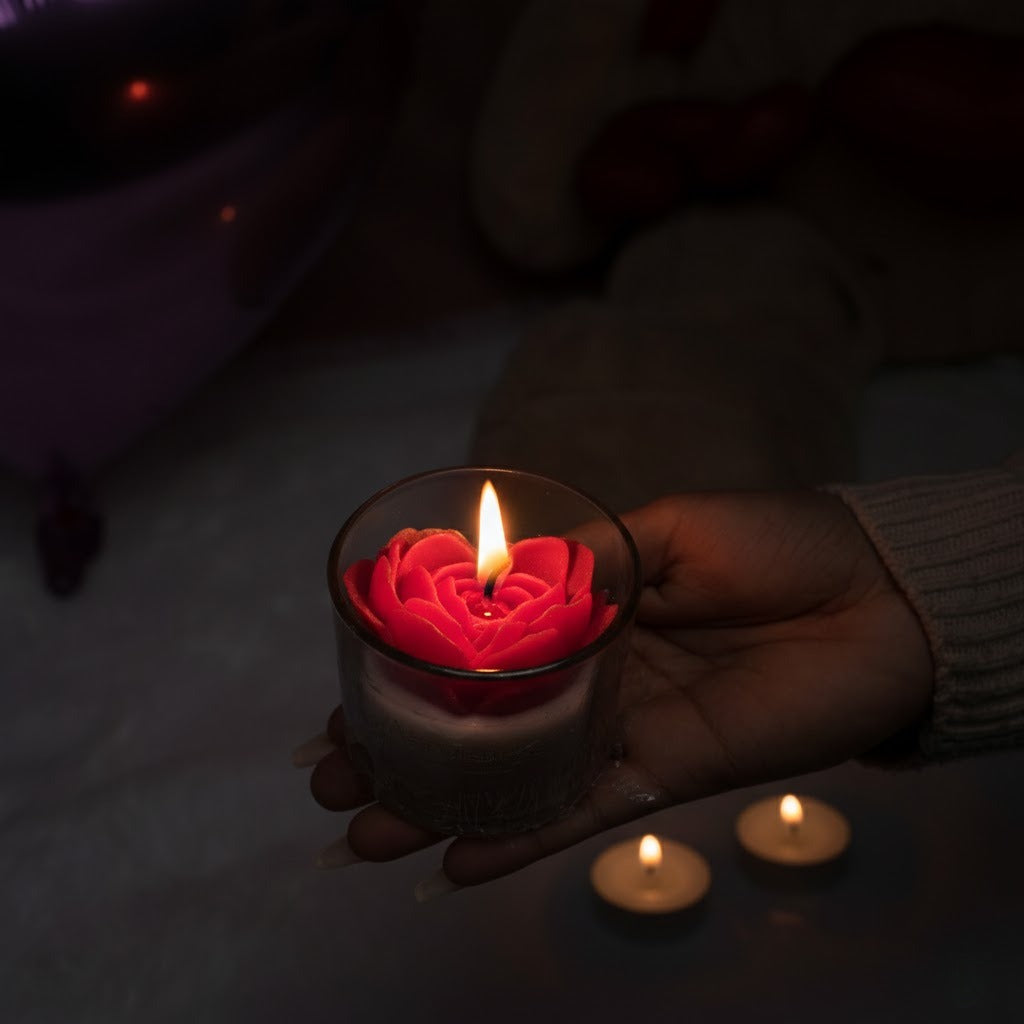 Ruby Heart Candle – Romantic Red Valentine Candle | Artecasa