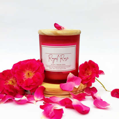 Velvet Ember Candle – Luxury Red Glass Candle | Artecasa