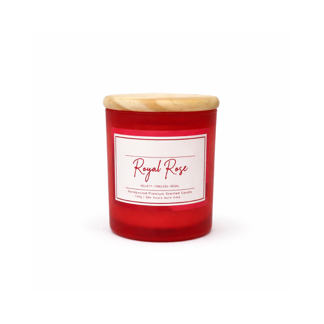 Velvet Ember Candle – Luxury Red Glass Candle | Artecasa