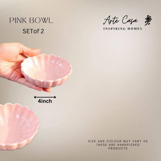 Dessert Bowl set of 2 -Pink