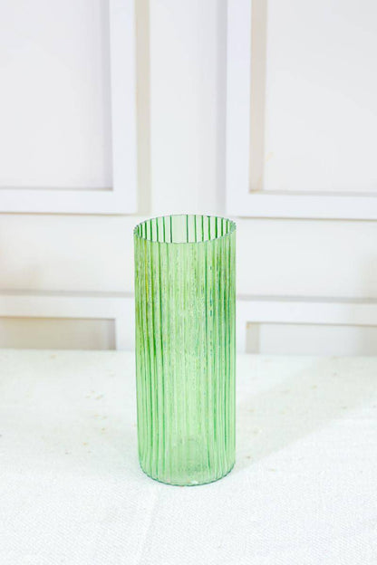 Green Glow Vase with Eucalyptus Bunch