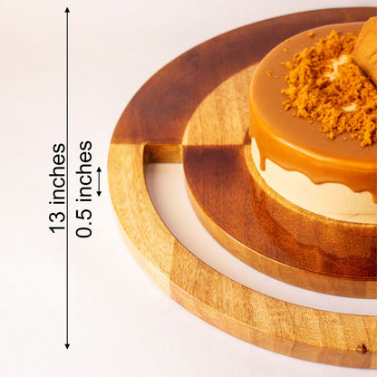 Two-Hued Mango Wood Cheese Platter | Byora Homes | Brown | Mango Wood