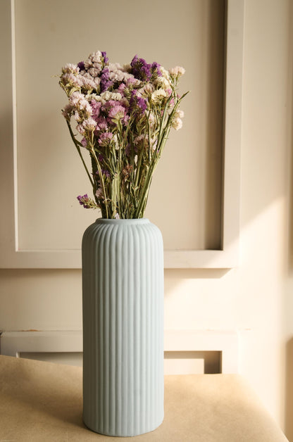 Modern Ribbed vase set of 3