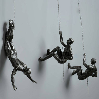 The Climbing crew Wall Hanging (Set of 3)-Silver