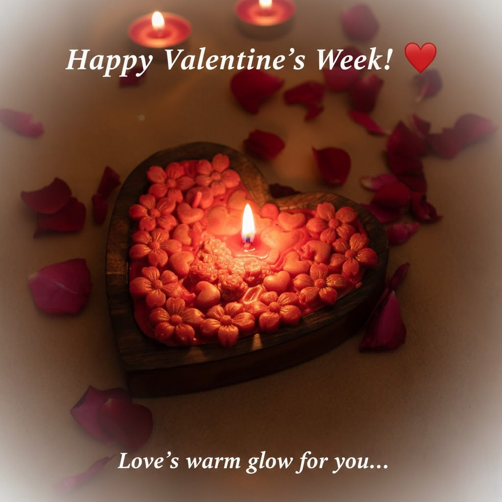 Wooden Heart Candle – Natural Romantic Candle Décor | Artecasa