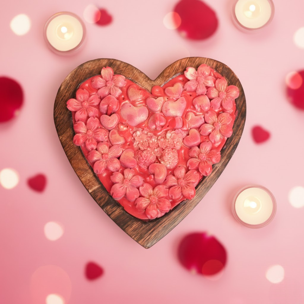 Wooden Heart Candle – Natural Romantic Candle Décor | Artecasa