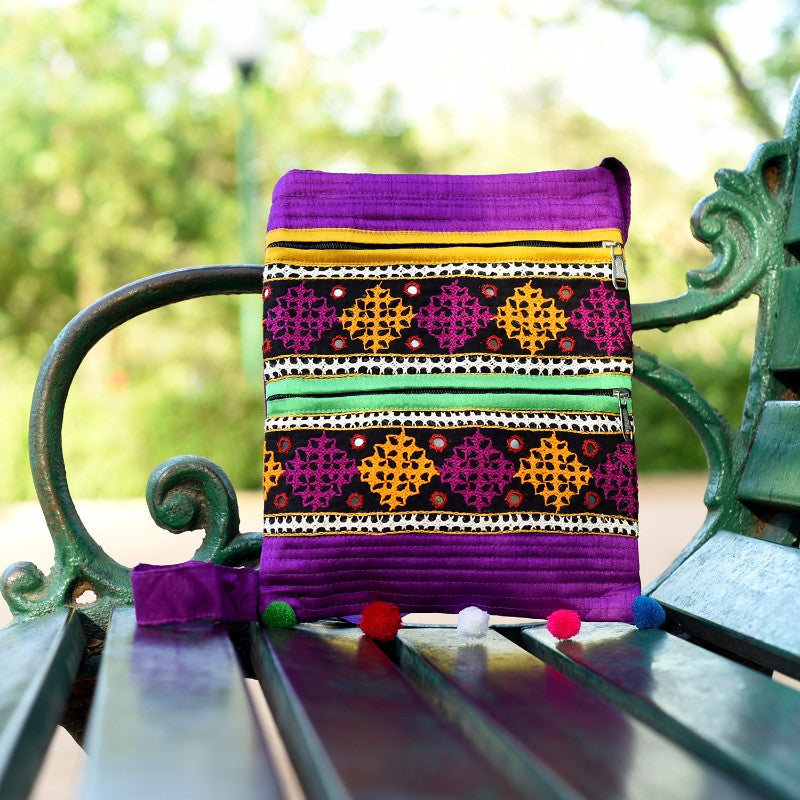 ajrakh natural dyed cotton tote bag