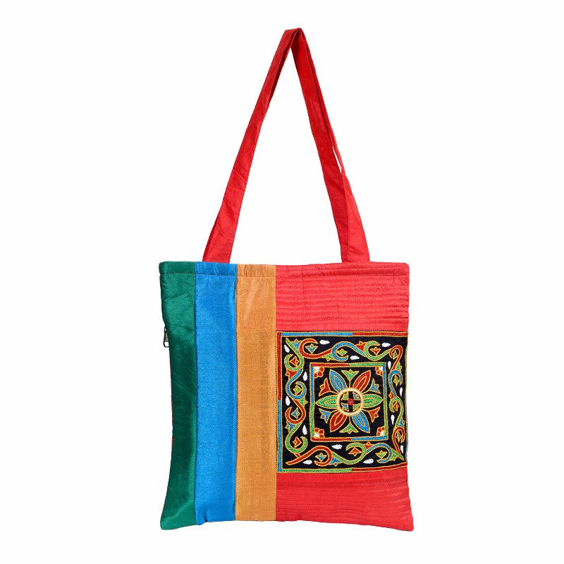 banjara embroidery tote bag
