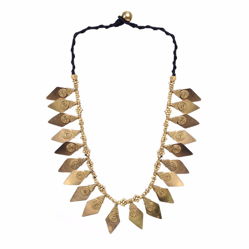 petals tribal Dhokra Neckpiece