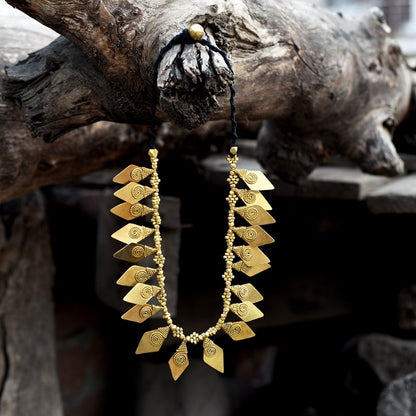 petals tribal Dhokra Neckpiece