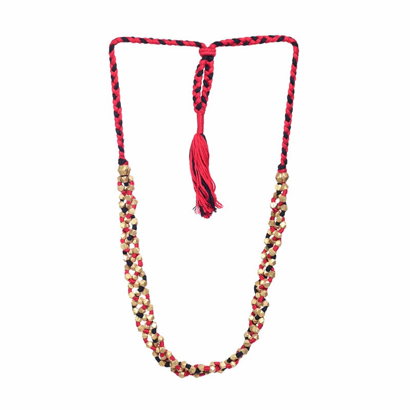 maroon Dhokra choker necklace