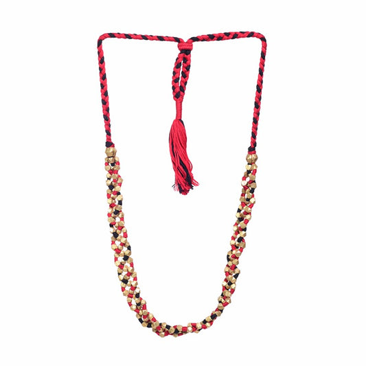 maroon Dhokra choker necklace
