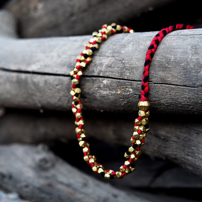 maroon Dhokra choker necklace