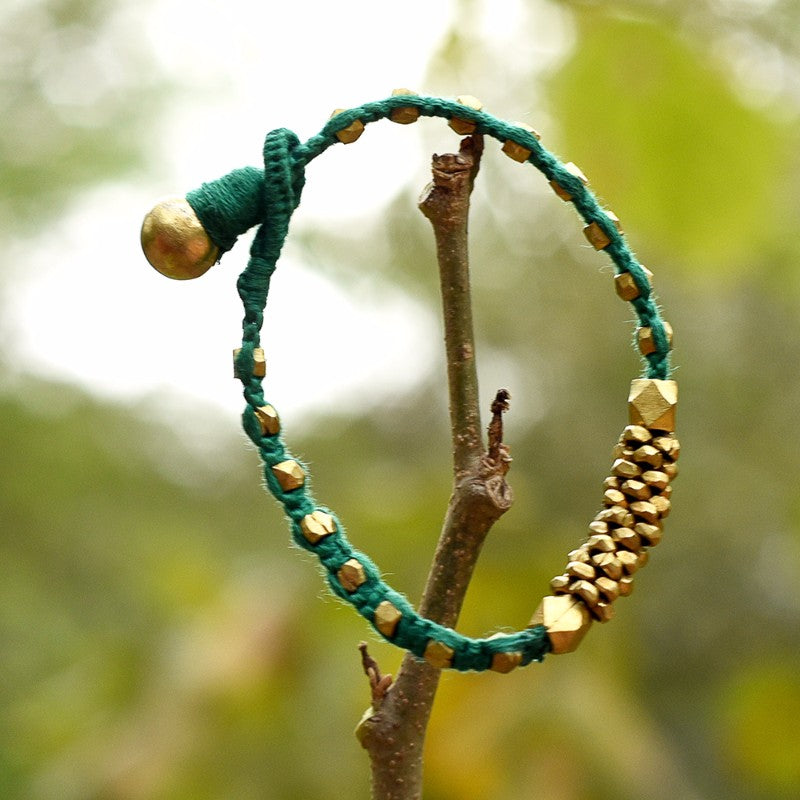 Dhokra Green Bracelet