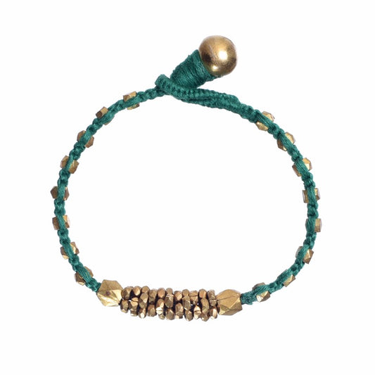Dhokra Green Bracelet