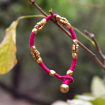 Dhokra Pink Bracelet