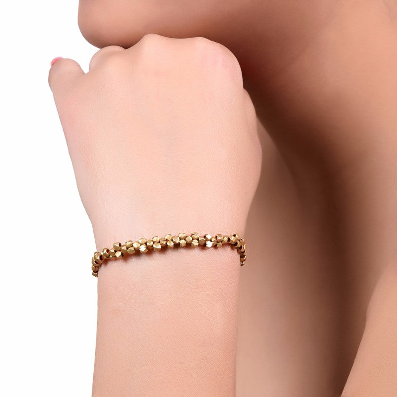 Dhokra Pink Bracelet