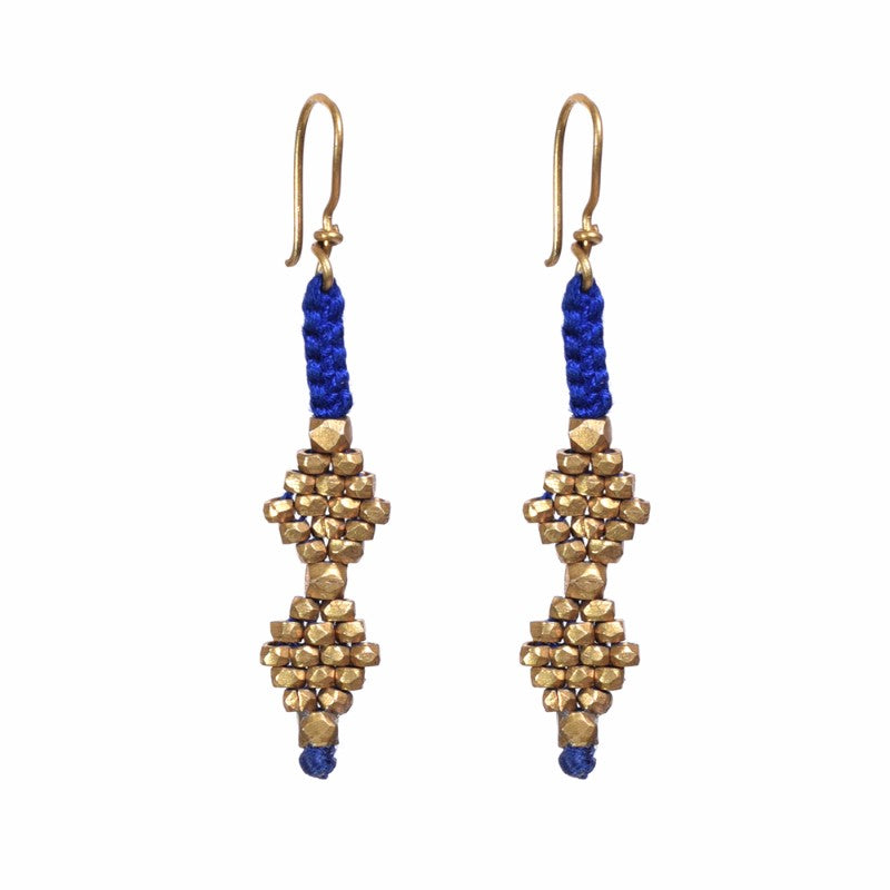 Dhokra Blue Earring
