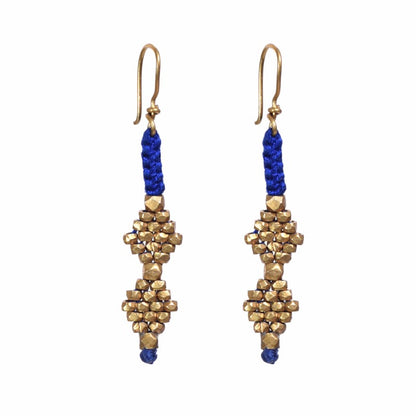 Dhokra Blue Earring