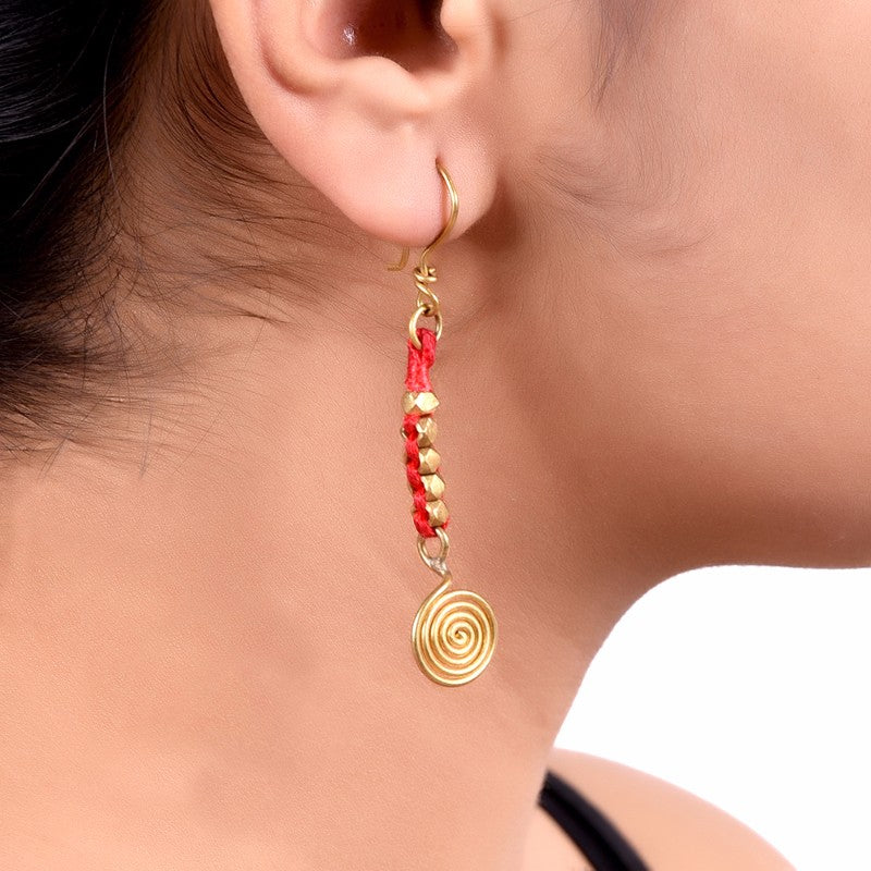 Dhokra Pink Earring