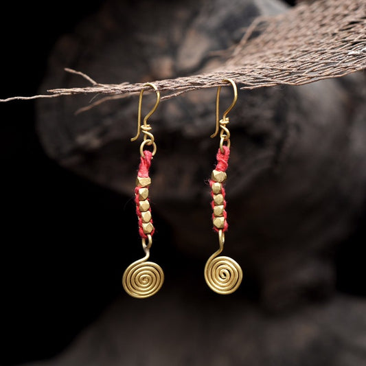 Dhokra Pink Earring