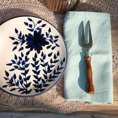 Blue Pottery quater plate set