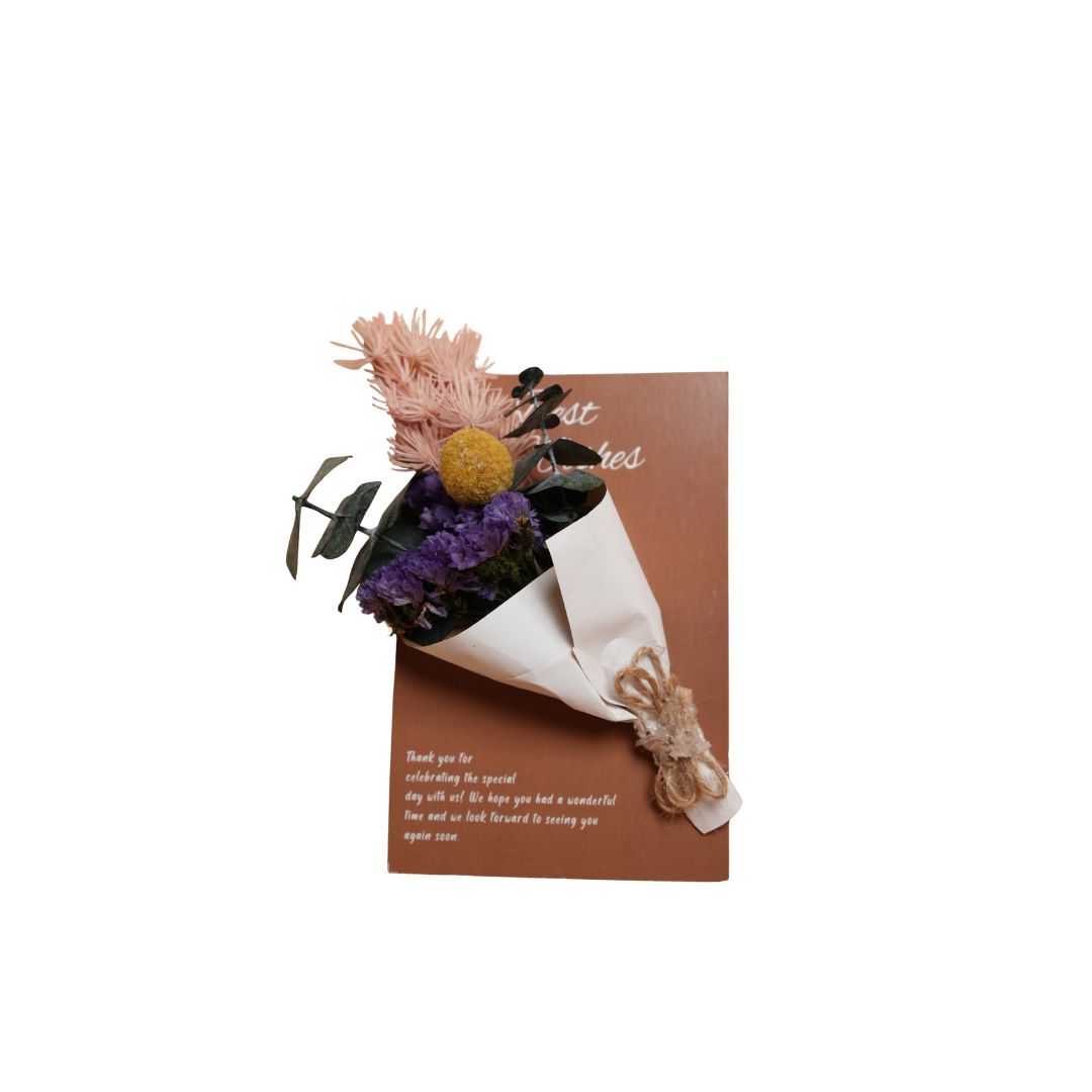 Everlasting Flowers Greeting Card Set of 5 | Dried Flower Greeting Cards