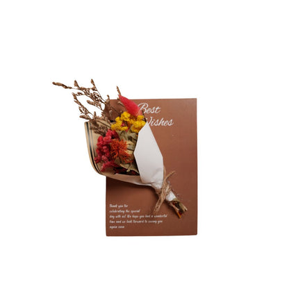 Everlasting Flowers Greeting Card Set of 5 | Dried Flower Greeting Cards