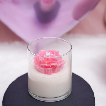 Petal Glow Candle – Floral Pink Valentine Candle | Artecasa
