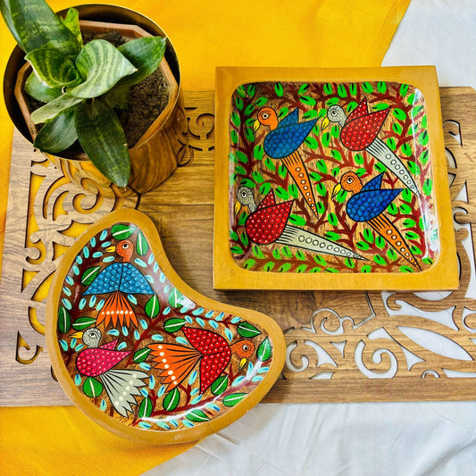 Chiraiya Hamper 5 | Square Wood Platter X Moon-Shaped Wood Platter/ Trinket Tray