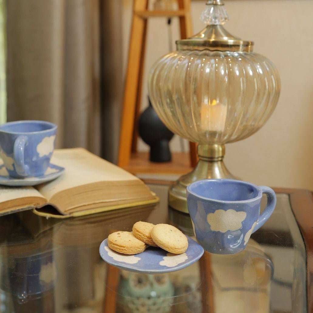 Cloud Cup and saucer set of 2