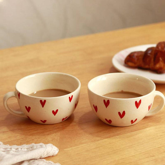 Heart cappichino mug