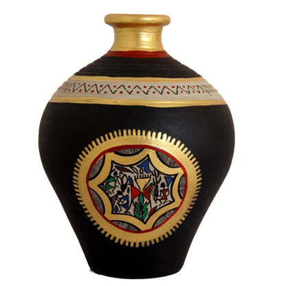 Warli Hand Painted Terracotta Pot