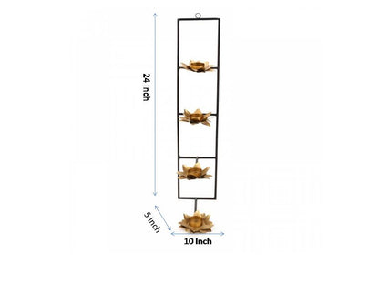 gold & black Metal Wall Tea Light