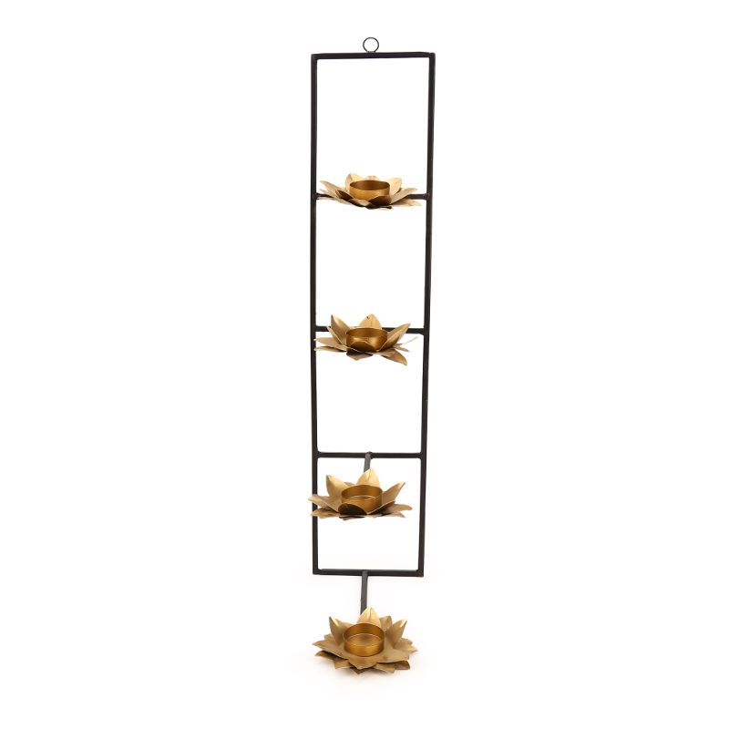 gold & black Metal Wall Tea Light