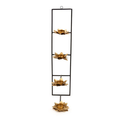 gold & black Metal Wall Tea Light