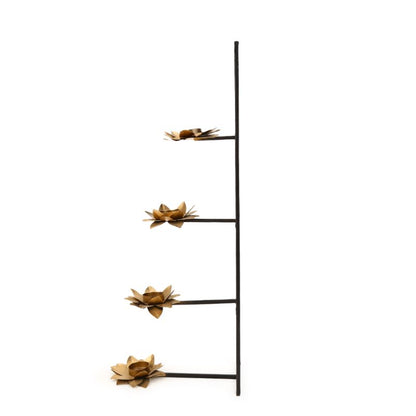 gold & black Metal Wall Tea Light