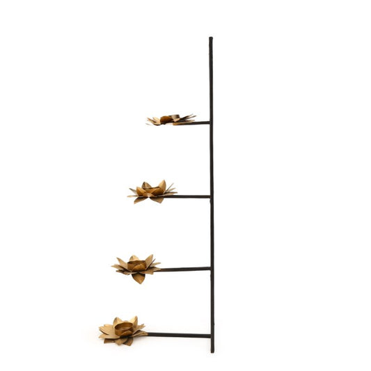 gold & black Metal Wall Tea Light