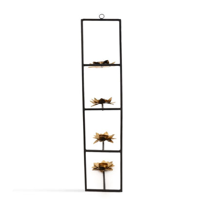 gold & black Metal Wall Tea Light