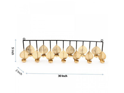 Golden & Black Metallic Wall Tea Light