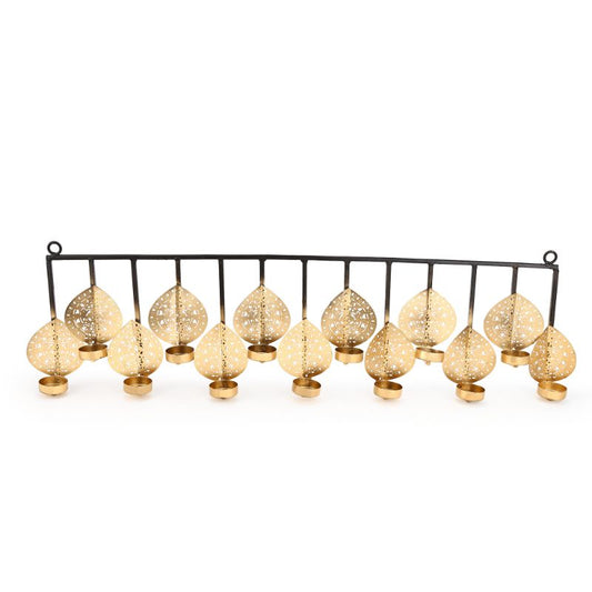 Golden & Black Metallic Wall Tea Light