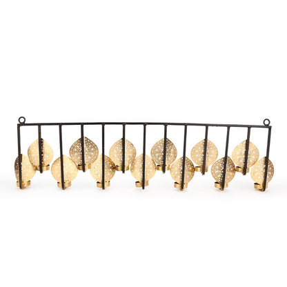 Golden & Black Metallic Wall Tea Light