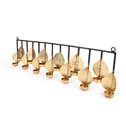 Golden & Black Metallic Wall Tea Light